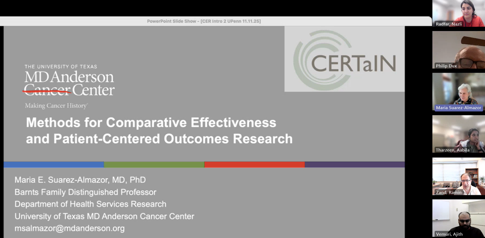 CERTaIN Training Session 2